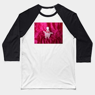 Clay Woman on Red Velvet Baseball T-Shirt